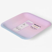 Purple Gradient Cute Eyeball Text Baby Shower ペーパープレート (傾斜あり)