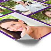 Purple Graduate Photo Collage 2023卒業 ポスター (角)