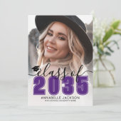 Purple Graduate Photo Graduation 案内状 (スタンド正面)