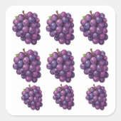 Purple Grapes スクエアシール (正面)