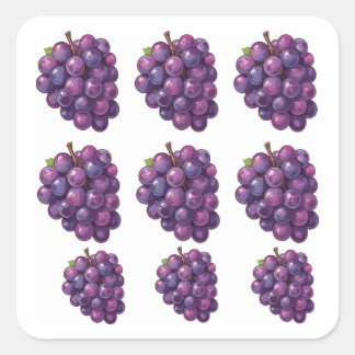 Purple Grapes スクエアシール