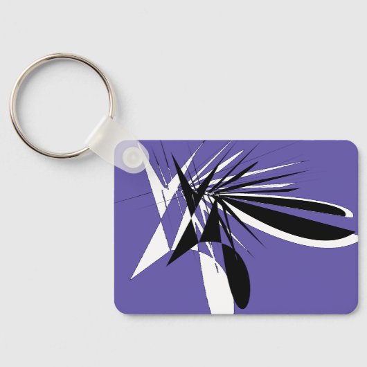 purple graphic keychain / Porte-clés graphique キーホルダー (裏面)