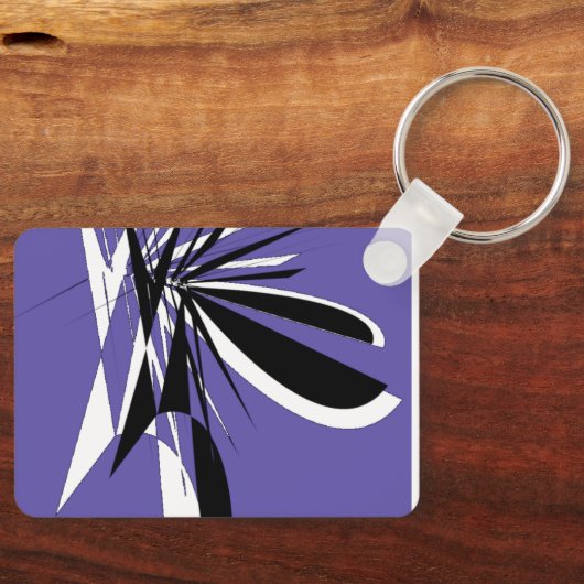 purple graphic keychain / Porte-clés graphique キーホルダー (正面)