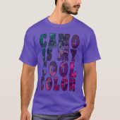 Purple Gray Camo Is My Cool Color Unisex Tシャツ (正面)