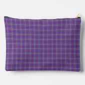 Purple Gray Plaid Tartan Pattern アクセサリーポーチ (裏面)
