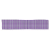 Purple Gray Plaid Tartan Table Runner ショートテーブルランナー (横)