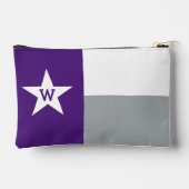 Purple & Gray Texas Flag アクセサリーポーチ (裏面)