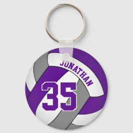 purple gray volleyball player name jersey number キーホルダー