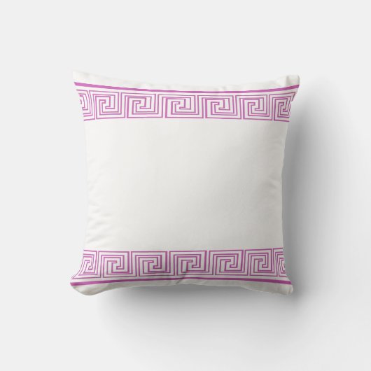 Purple Grecian Frieze Pattern クッション (正面)
