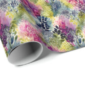 Purple, green abstract watercolor ラッピングペーパー (ロールコーナー)