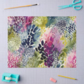 Purple, green abstract watercolor 薄葉紙 (クラフト)