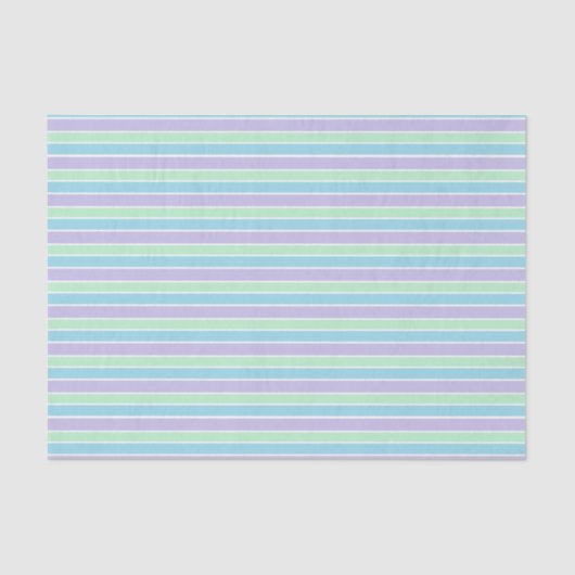 Purple, Green and Blue Pastel Stripes 薄葉紙 (正面)