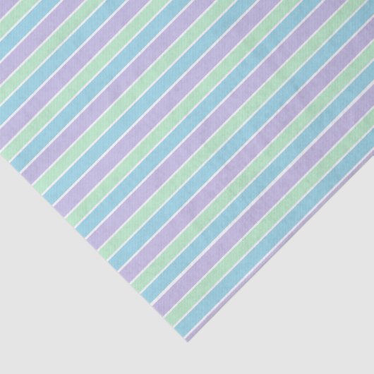 Purple, Green and Blue Pastel Stripes 薄葉紙 (詳細)