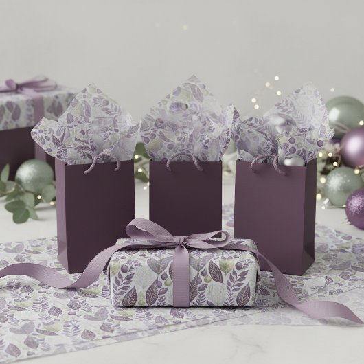Purple Green Christmas Pattern#21 ID1009 薄葉紙