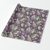 Purple Green Christmas Pattern#22 ID1009 ラッピングペーパー (アンロールド)