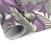 Purple Green Christmas Pattern#22 ID1009 ラッピングペーパー (ロールコーナー)