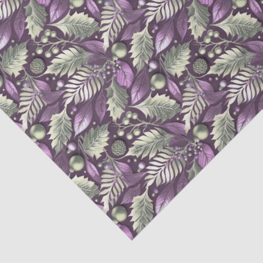 Purple Green Christmas Pattern#22 ID1009 薄葉紙 (詳細)