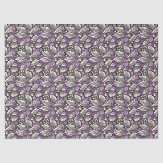 Purple Green Christmas Pattern#22 ID1009 薄葉紙 (正面)