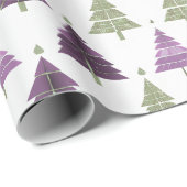 Purple Green Christmas Pattern#24 ID1009 ラッピングペーパー (ロールコーナー)