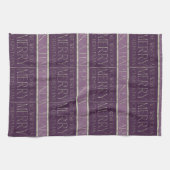 Purple Green Christmas Pattern#35b ID1009 キッチンタオル (横)