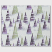 Purple Green Christmas Pattern#8 ID1009 ラッピングペーパー (フラット)