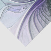 Purple Green Flower Modern Abstract Art Fractal 薄葉紙 (詳細)