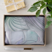 Purple Green Flower Modern Abstract Art Fractal 薄葉紙 (ギフト)