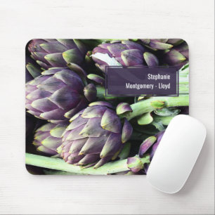 Purple & Green Food Artichokes写真 マウスパッド