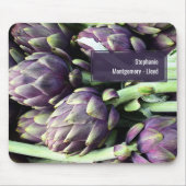 Purple & Green Food Artichokes写真 マウスパッド (正面)