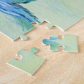 Purple Green Hummingbird Painting ジグソーパズル (側面)