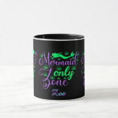 Purple Green Mermaid Script Zone Script マグカップ (中央)