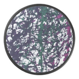 Purple, Green, Pink, Marble Artwork アイスホッケーパック