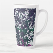 Purple, Green, Pink, Marble Artwork カフェラテマグ (右)