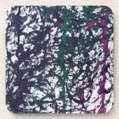 Purple, Green, Pink, Marble Artwork コースター (正面)