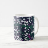 Purple, Green, Pink, Marble Artwork コーヒーマグカップ (正面右)