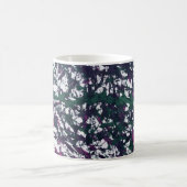 Purple, Green, Pink, Marble Artwork コーヒーマグカップ (中央)