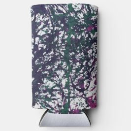 Purple, Green, Pink, Marble Artwork スリム缶クーラー