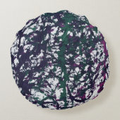 Purple, Green, Pink, Marble artwork ラウンドクッション (裏面)