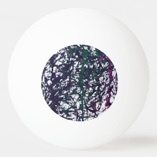 Purple, Green, Pink, Marble Artwork 卓球ボール (裏面)