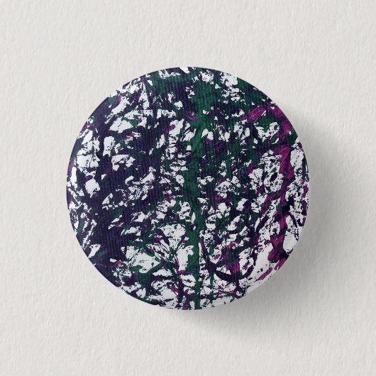 Purple, Green, Pink, Marble Artwork 缶バッジ (正面)