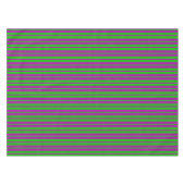 Purple Green Stylish Stripes Pattern Design  テーブルクロス (正面(横))
