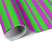 Purple Green Stylish Stripes Pattern Design  ラッピングペーパー (ロールコーナー)