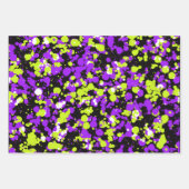 Purple Green Unicorn Splattered Paint ラッピングペーパーシート (正面)