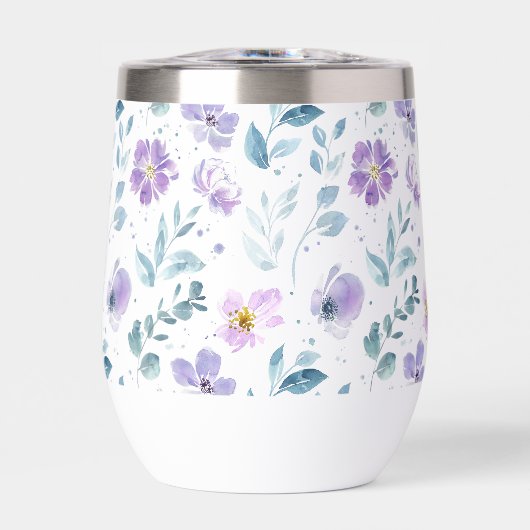 Purple Green Watercolor Wildflower (正面)