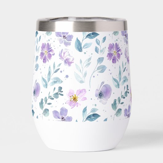 Purple Green Watercolor Wildflower (背面)