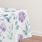 Purple Green Watercolor Wildflower テーブルクロス (インサイチュ)