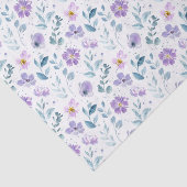 Purple Green Watercolor Wildflower 薄葉紙 (詳細)