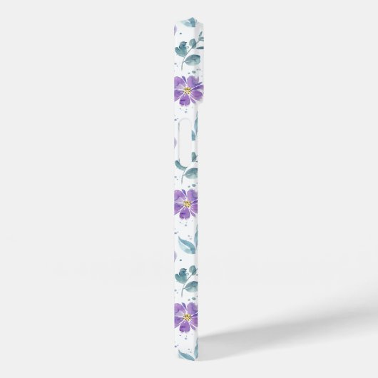 Purple Green Watercolor Wildflower Case-Mate iPhoneケース (裏面 / 右)