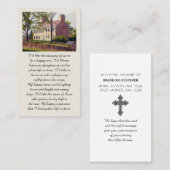 Purple Green Yellow Blue Sympathy Card 名刺 (正面/裏面)