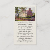 Purple Green Yellow Blue Sympathy Card 名刺 (正面)